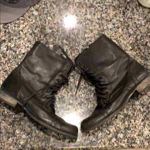 Steve Madden Leather Lace Up Boots